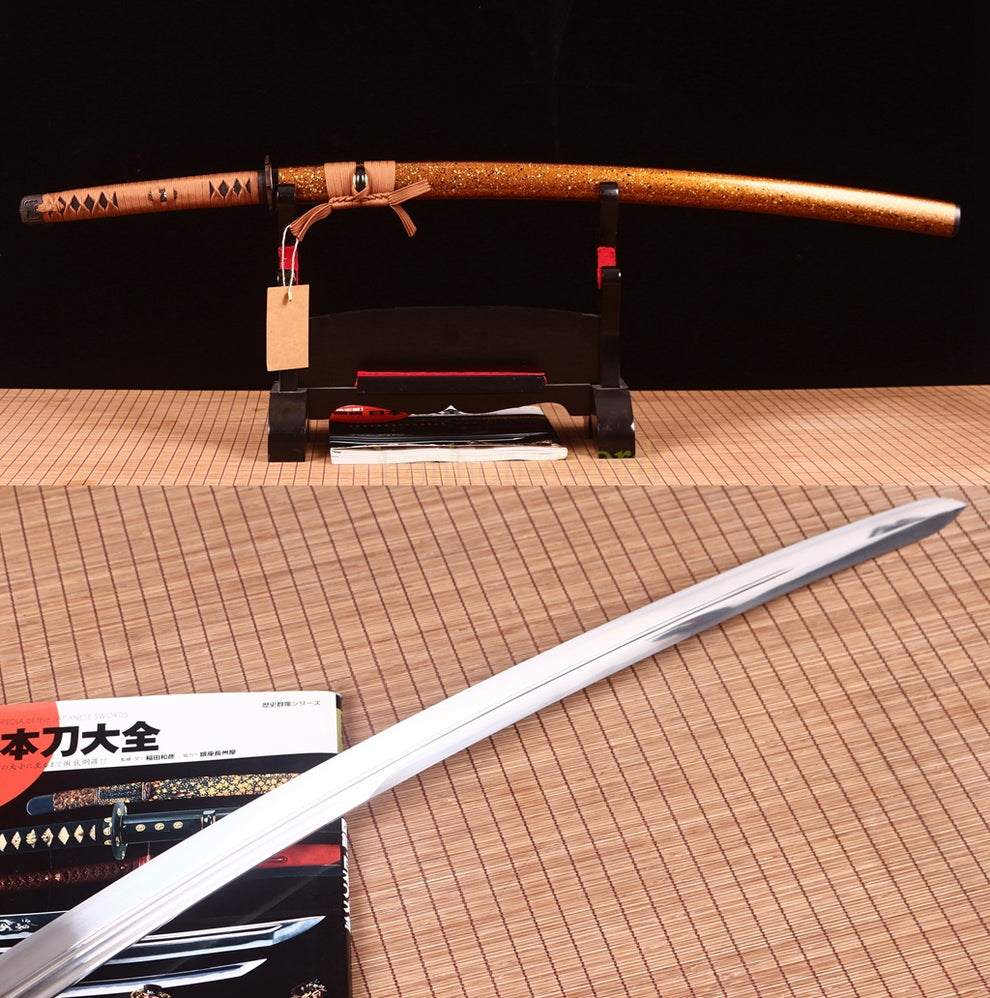 Spring Sword 9260 Spring Steel Katana KOGARASUMARU Japanese Samurai Sword Full Tang ...