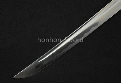 White Japanese Katana Carbon Steel Full Tang Samurai Sword Sharp Battle Ready